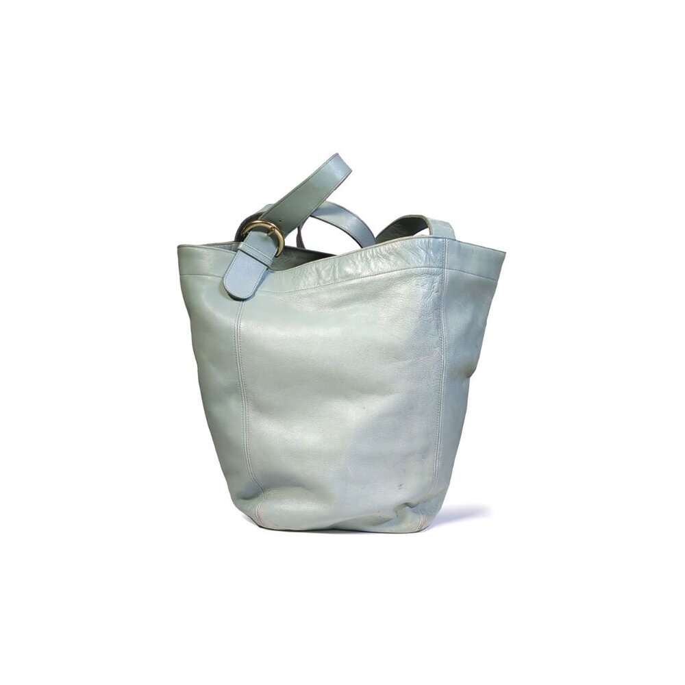 VINTAGE COACH Bag SOHO Bucket BAG Seafoam Leather USA #4082